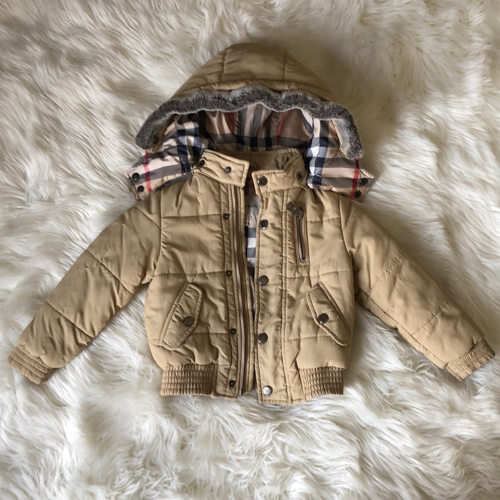 Authentic Hooded Burberry Toddler Coat